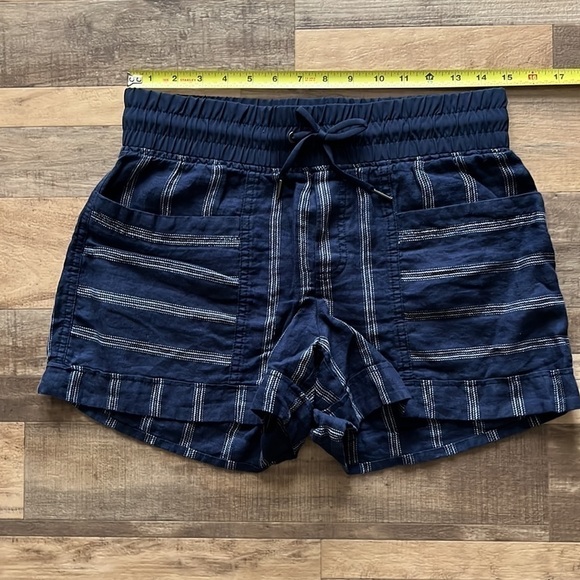 Athleta Cabo linen striped shorts sz 6 - Picture 6 of 8